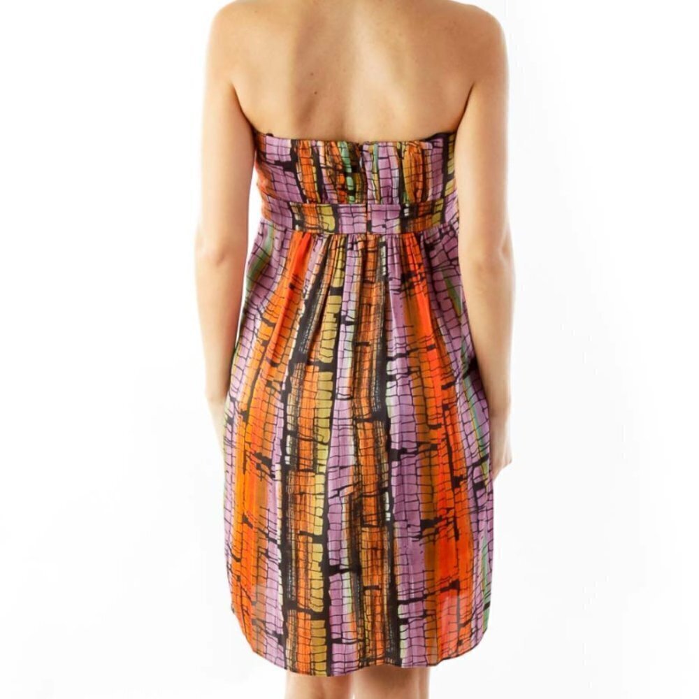 BCBGeneration Purple & Orange Cocktail Dress - Picture 3 of 3